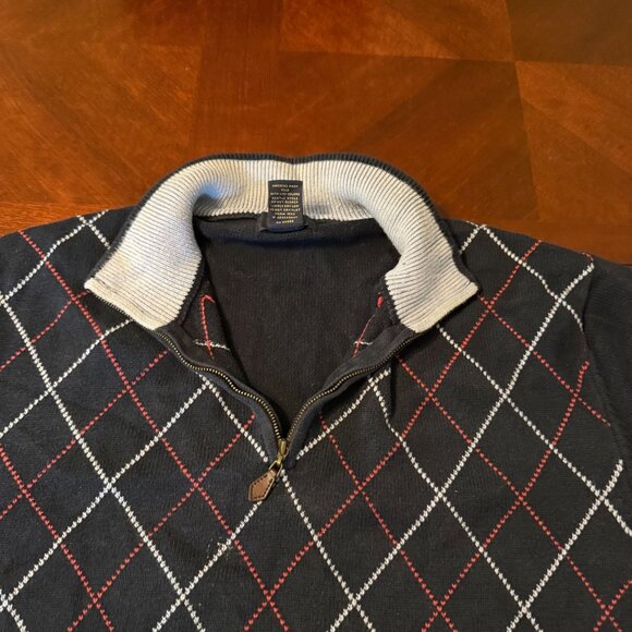 Vintage Brooks Brothers 346 XL Sweater Navy Red Golf Preppy Y2K - Picture 4 of 8